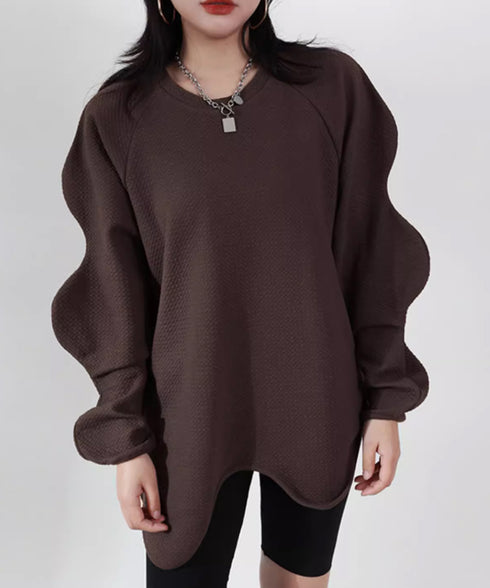 Wave Cut Sleeve Top